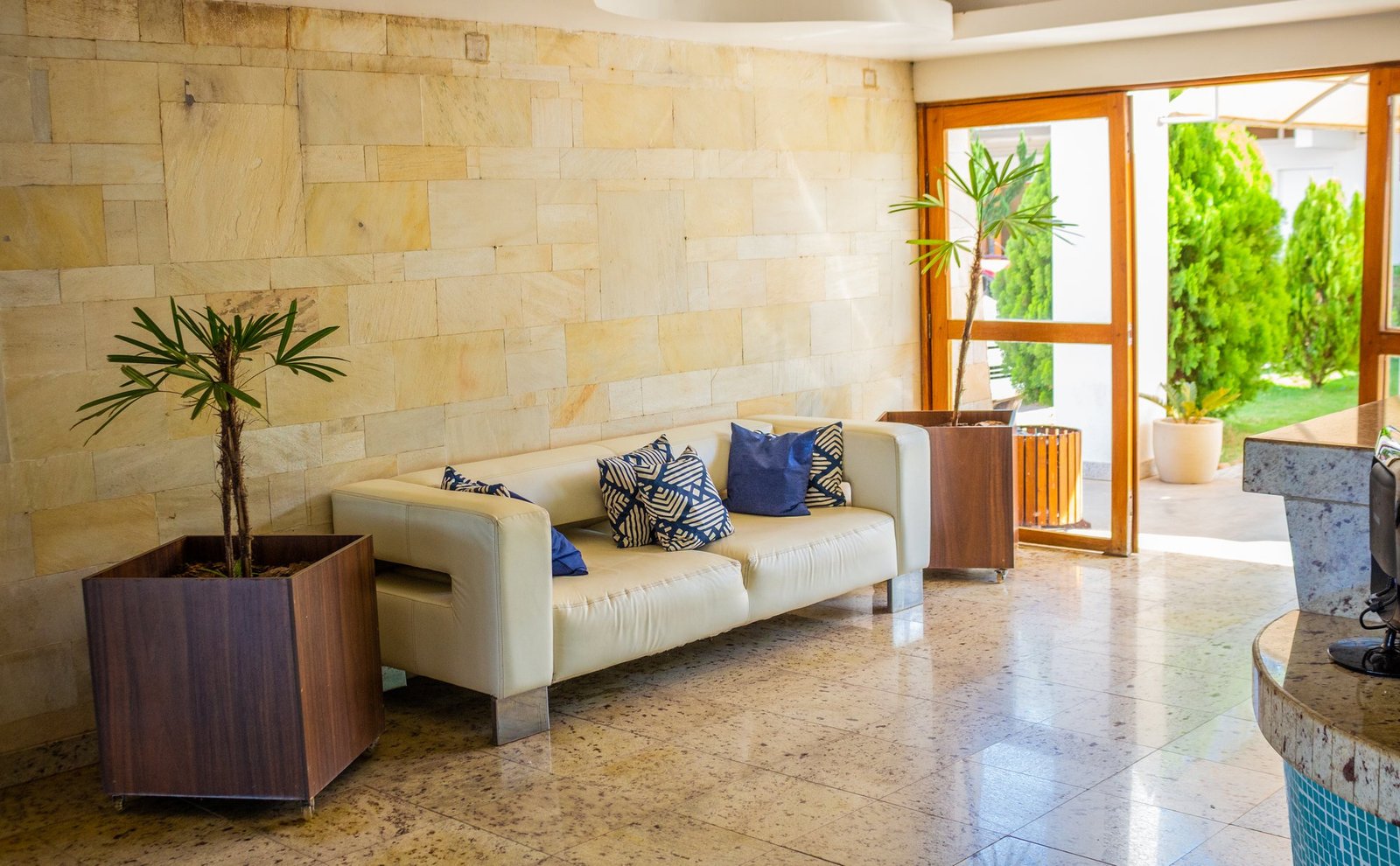 Recepção e lobby do hotel